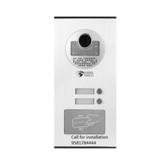 HAWKVISION VIDEO DOOR PHONE 2BELL OUTDOOR WITH RFID FUNCTION HV-D4-2-OU