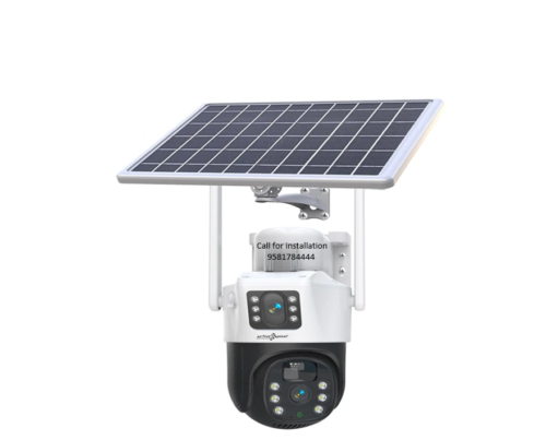 Active Pixel Solar 2MP+2MP Lence 4G CCTV Camera Audio Support