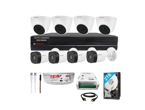 CP Plus 2.4MP 8Camera and 8Channel DVR 2TB Hardisk Combo