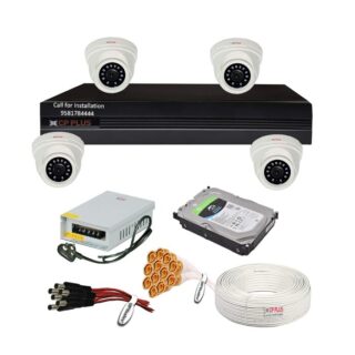 CP PLUS 2.4MP 4Dome Camera Combo Kit with 4Ch DVR