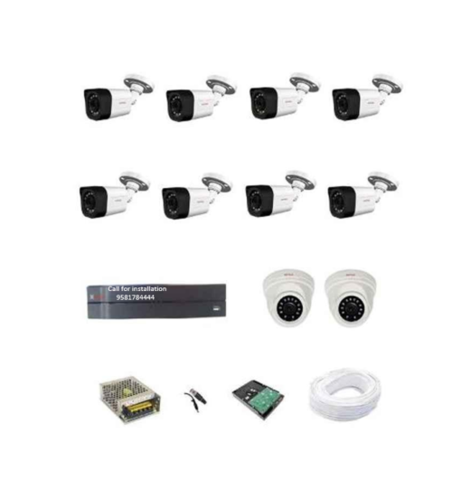 CP Plus 2.4MP 8Bullet 2Dome Camera with 16Channel DVR Kit