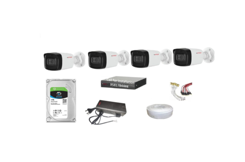 CP Plus 5MP 4Channel DVR and4Bullet Cameras Combo KIT