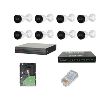 CP PLUS 2MP 8Bullet Network 8Channel NVR Combo with HDD