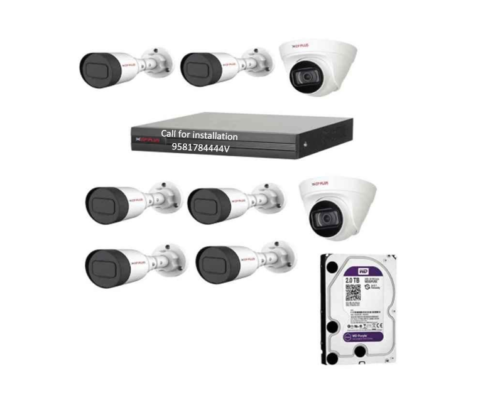 CP Plus 2MP 8Cameras 8Channel NVR Kit 6Bullet 2Dome HDD
