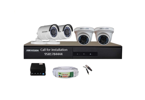 HIKVISION 1080p FHD 2MP 4Channel DVR Camera Kit 2Bullet 2Dome