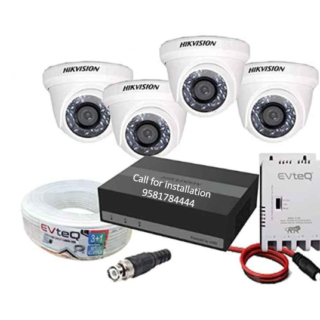 Hikvision 2MP 4Dome 4Channel 300GB Embedded Storage DVR Camera Combo