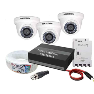 Hikvision 2MP 3Dome 4Channel 300GB Embedded SSD DVR Camera Combo