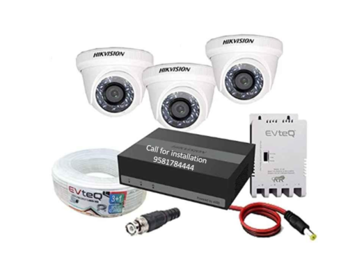 Hikvision 2MP 3Dome 4Channel 300GB Embedded SSD DVR Camera Combo