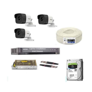 Hikvision 5MP 4Channel DVR Camera Combo Kit with 3Bullet Camera