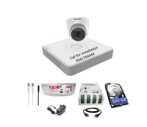 HIKVISION 4Channel DVR with 5MP 1Dome Audio Cameras Combo