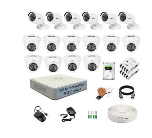 HIKVISION 16Channel DVR with 2MP 10Dome 6Bullet Cameras Combo