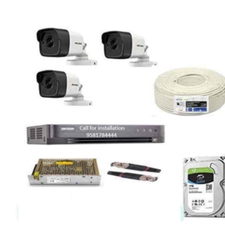 Hikvision 5MP 4Channel FHD DVR with 3Bullet Cameras Combo Kit