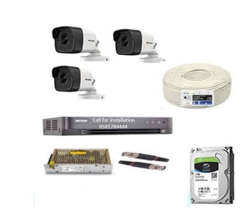 Hikvision 5MP 4Channel FHD DVR with 3Bullet Cameras Combo Kit