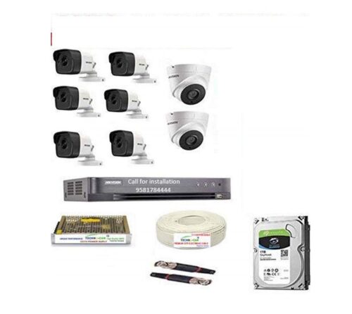 HIKVISION FHD 5MP 6Bullet and 2Dome Camera 8Channel DVR Combo