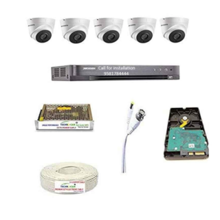 Hikvision 5MP 8Channel FHD DVR and 5Dome Camera Combo