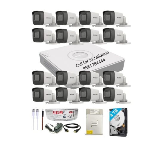 HIKVISION 16Channel DVR with 5MP 16Bullet Cameras with Audio Combo