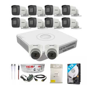 HikVision 16Channel DVR and 5MP 8Bullet 2Dome Cameras Audio Combo