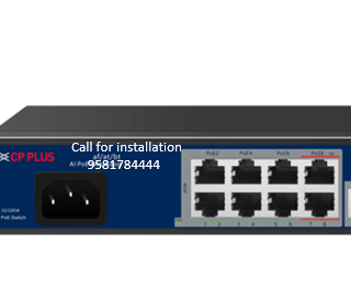 CP Plus CP-ANW-HP8H1-N12 8EP with 1E 10/100Mbps AI PoE Switch