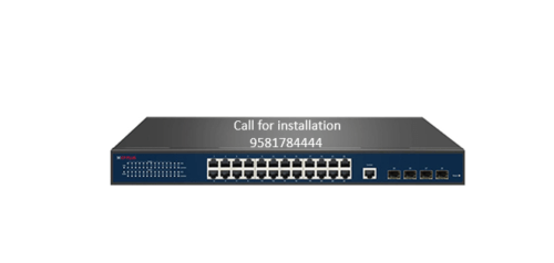 CP Plus 24 Port Gigabit CP-ANW-GPM24F4-N40-L3 and 3Managed PoE Switch