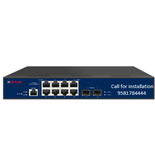 CP Plus CP-ANW-GPM8F2-N12 8Port Gigabit and 2Port Gigabit SFP Switch