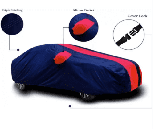 Waterproof Car Body Cover For Renault Triber With Mirror Pockets - Image 2